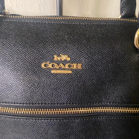 Coach Black Textured Leather Tote - Picture 2 of 14